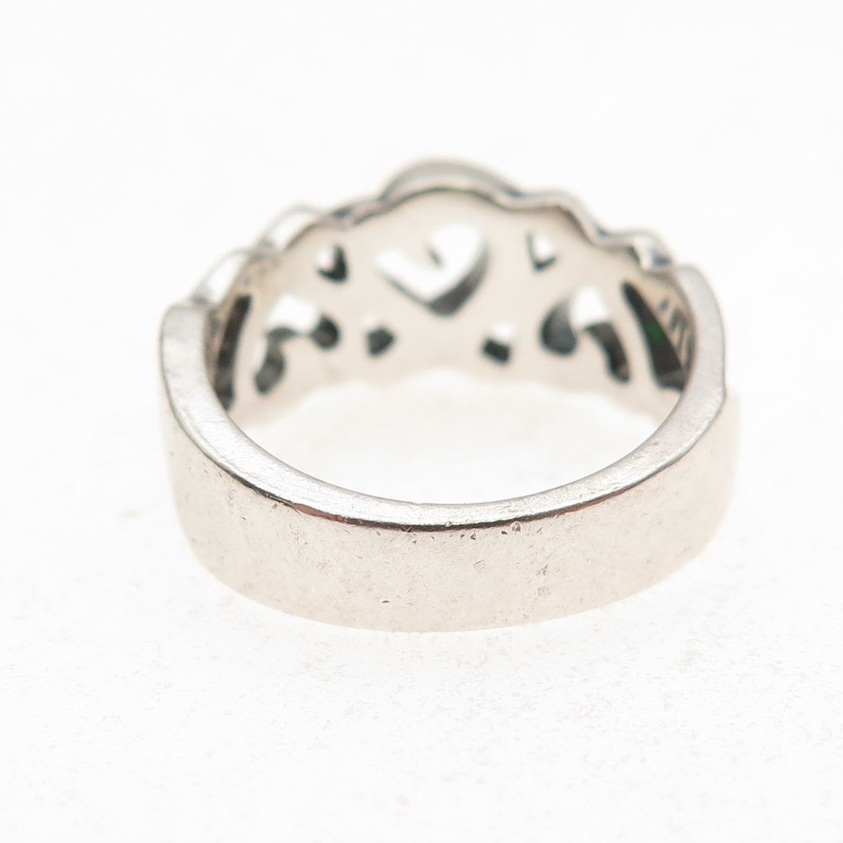 Tiffany & Co. Paloma Picasso Sterling Silver Vintage Loving Heart Ring Size 5.75
