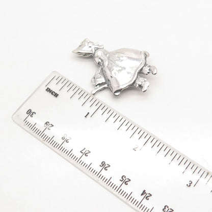925 Sterling Silver Vintage Girl w/ Water Can Pin Brooch