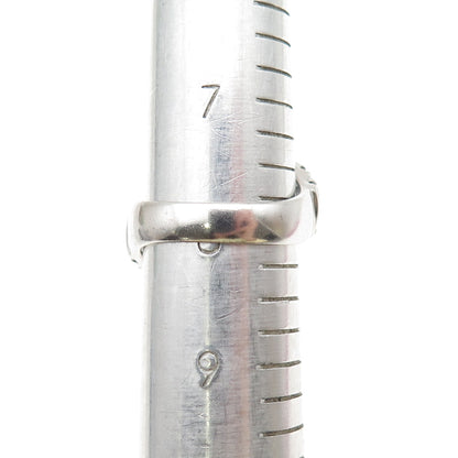 925 Sterling Silver Real Oval-Cut Blue & Round-Cut White Topaz Ring Size 8