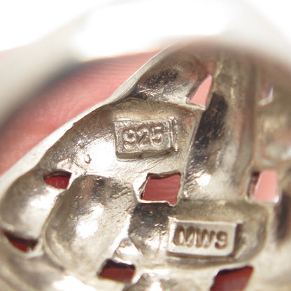 MWS Mark Wasserman Samara 925 Sterling Silver Vintage Wicker Ring Size 6.25