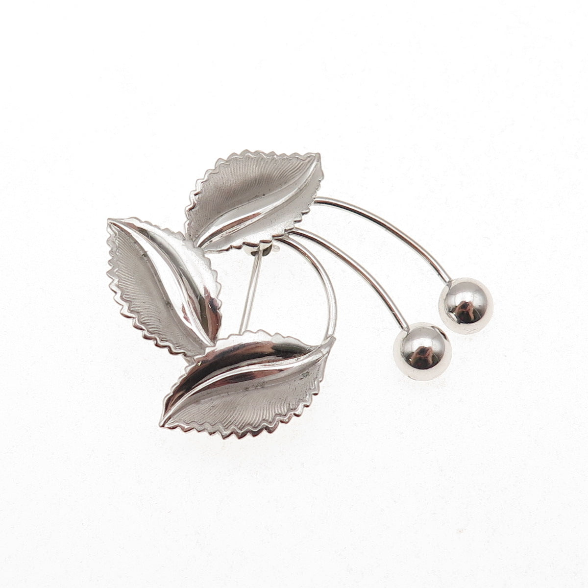 Curtis Curtman 925 Sterling Silver Vintage Floral Pin Brooch
