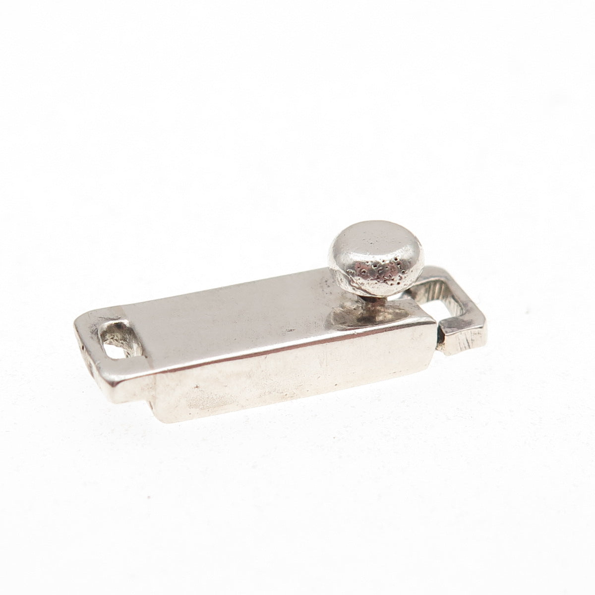 925 Sterling Silver Vintage Mexico Bracelet / Necklace Box Lock Clasp