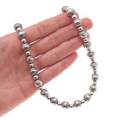 Carolyn Pollack AW Old Pawn 925 Sterling Vintage Navajo Pearls Necklace 18-20"