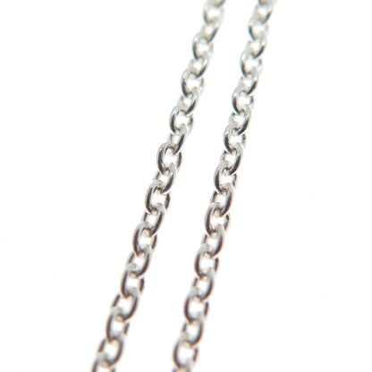 925 Sterling Silver Italy Modernist Spiral Triangle Cable Chain Necklace 18"