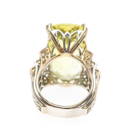 MICHAEL VALITUTTI Gems En Vogue 925 Sterling Lemon Quartz Peridot Ring Size 6.5