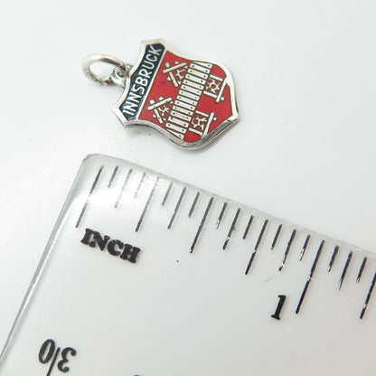 900 Silver Vintage Enamel Innsbruck Coat of Arms Charm Pendant