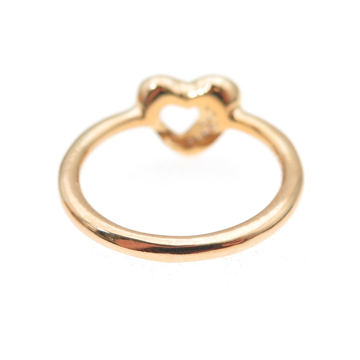 Pandora Gold Plated C Z Shimmering Puzzle Heart Frame Ring Size 6