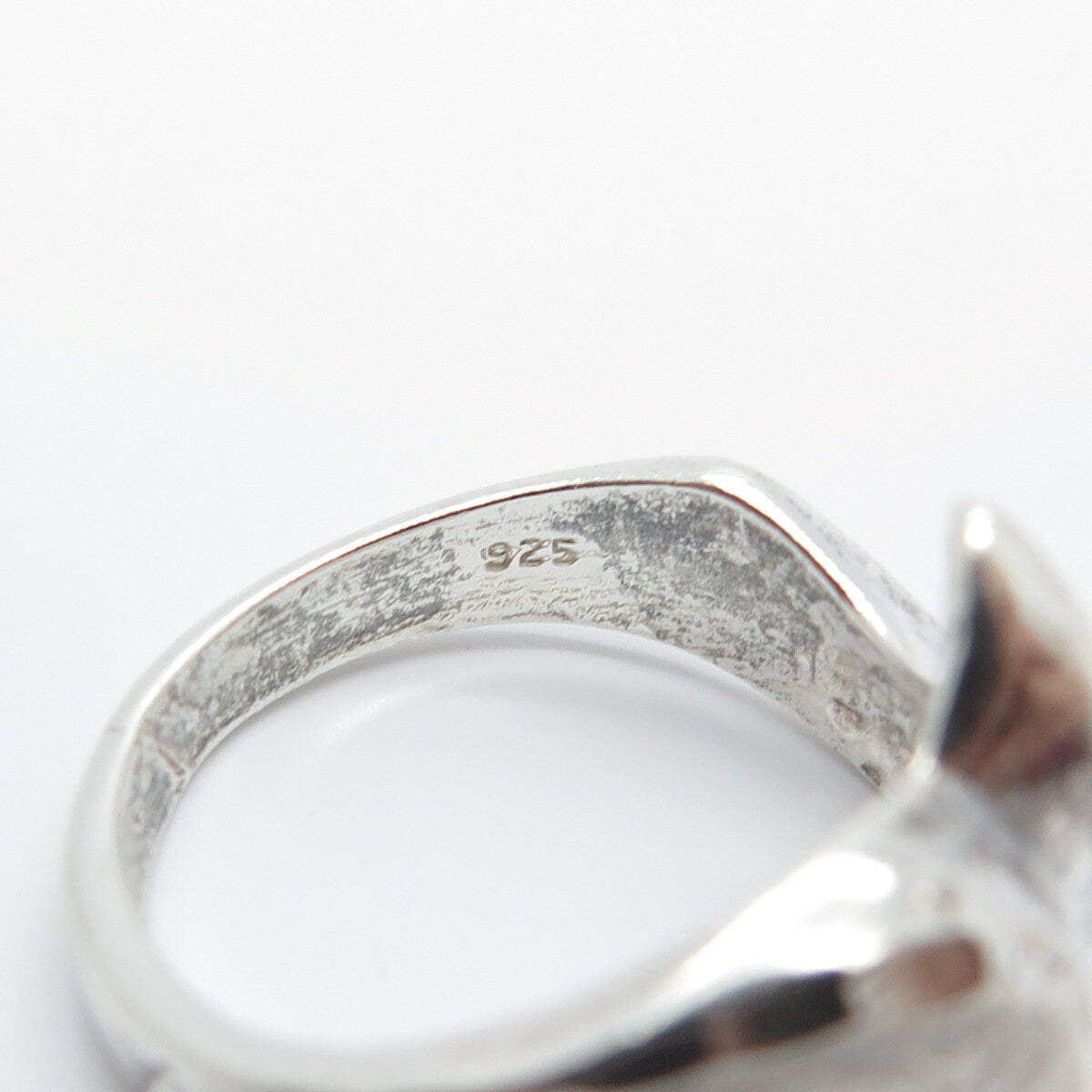 925 Sterling Silver Vintage Abstract Ring Size 6.75