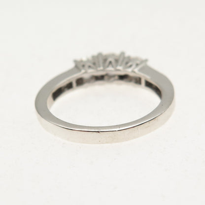 925 Sterling Silver Round-Cut C Z Engagement Ring Size 8