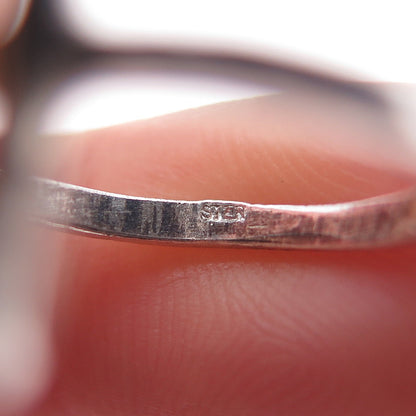 925 Sterling Silver Vintage Cross Oxidized Ring Size 5.75