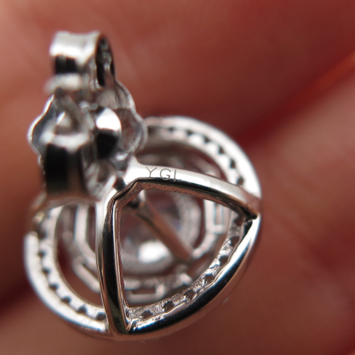 925 Sterling Silver Round & Emerald-Cut C Z Interchangeable Stud Earrings