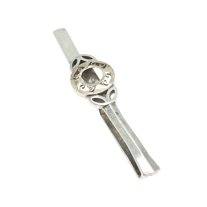 925 Sterling Silver & 10K Gold Vintage Celtic Modernist Pendant