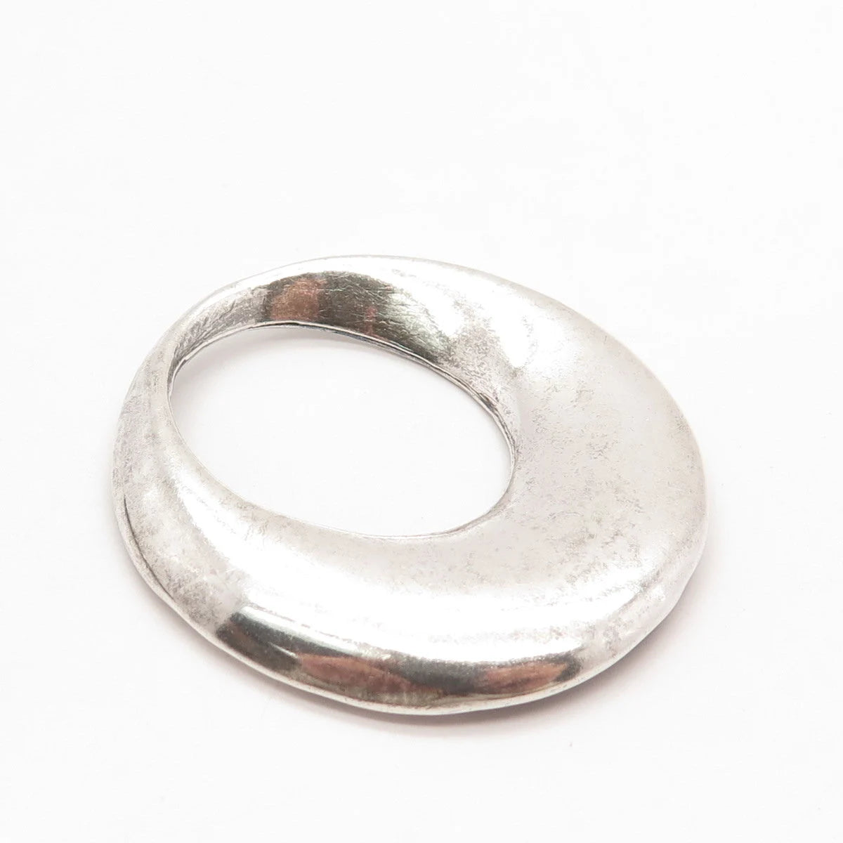925 Sterling Silver Vintage Jezlaine Open Circle Pin Brooch