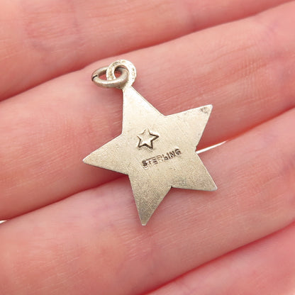 Thomas F. Brogan Co. Sterling Silver Antique Art Deco Ornate Star Charm Pendant