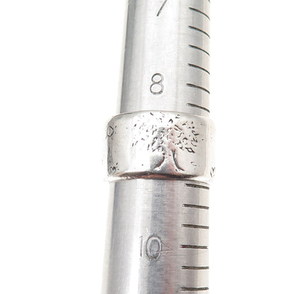 Jes Maharry 925 Sterling Silver Vintage Grow Strong Wide Band Ring Size 9.25