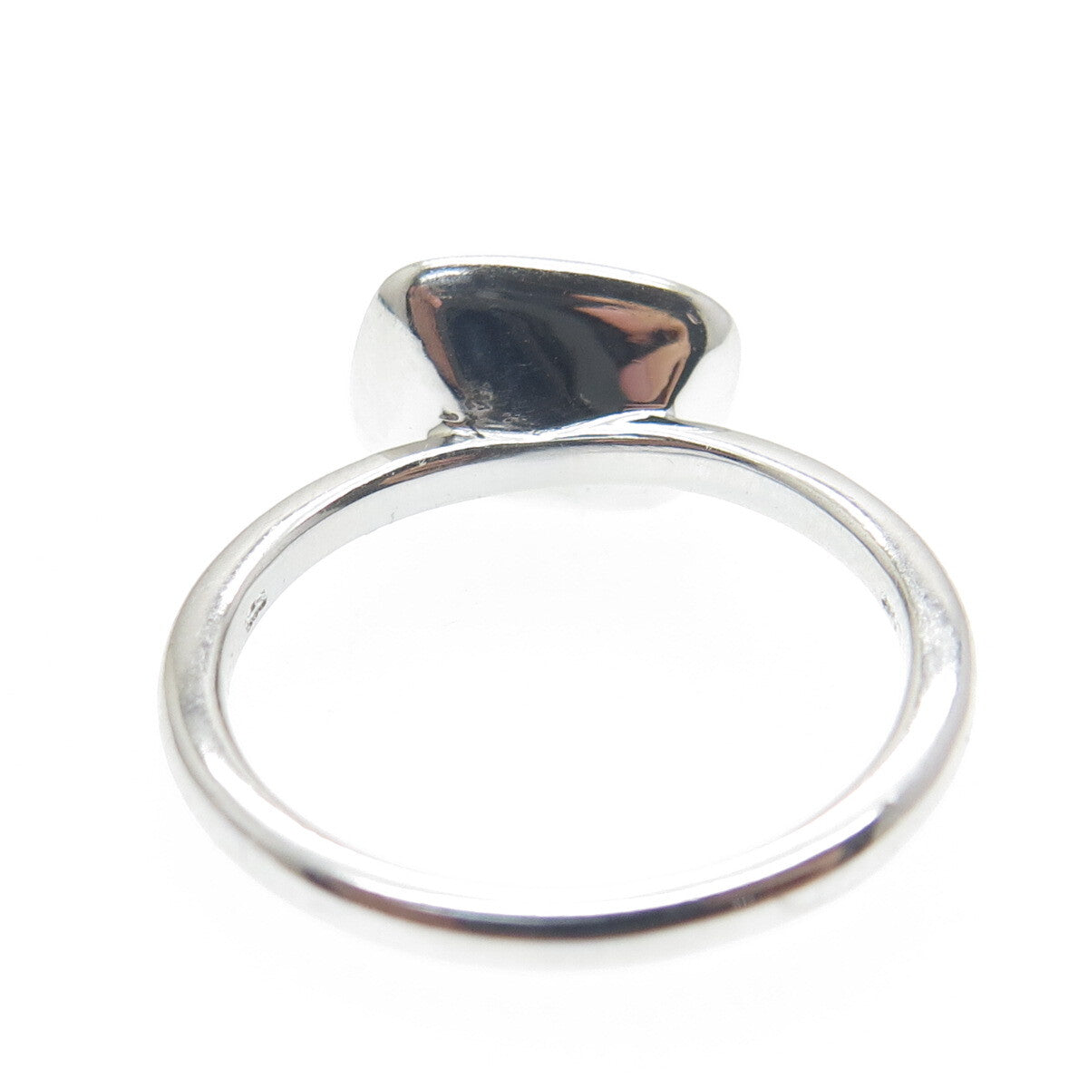 SMK 925 Sterling Silver Sparkle Ring Size 8.25