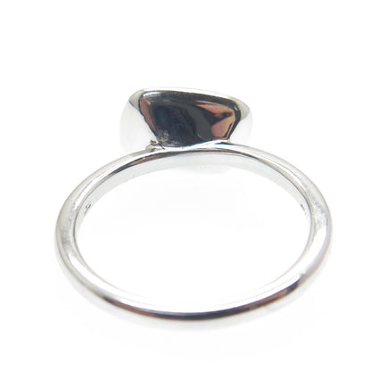 SMK 925 Sterling Silver Sparkle Ring Size 8.25
