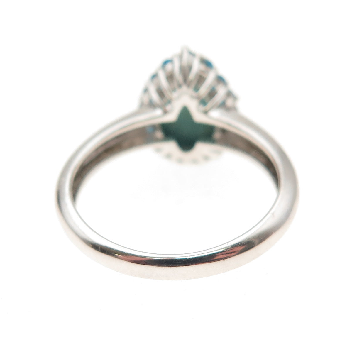 925 Sterling Silver Real Turquoise & Apatite Teardrop Ring Size 8