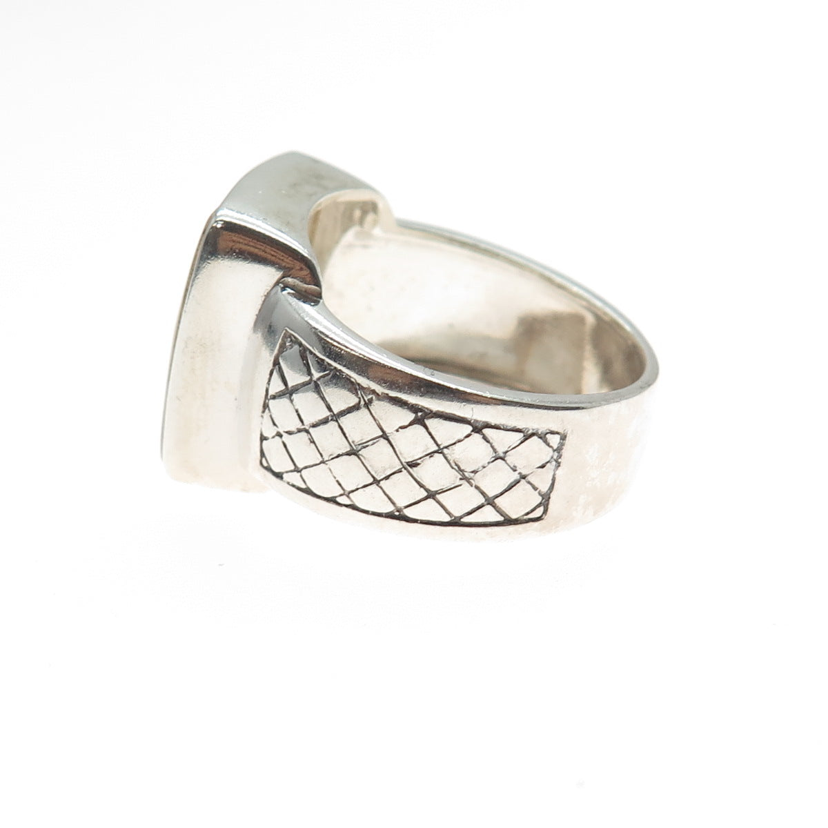 PHLD PlayHardLookDope 925 Sterling Silver Real MOP Ring Size 11