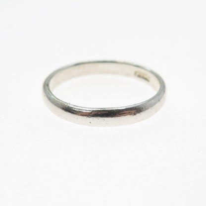 PB PAUL BRACKNA 925 Sterling Silver Vintage Stackable Wedding Band Ring Size 6