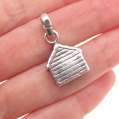 Lisa Greene 925 Sterling Silver Vintage 1999 Arf Dog House Mini Charm Pendant