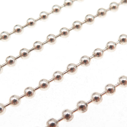 Tiffany & Co. 925 Sterling Silver Vintage Ball Beaded Chain Necklace 32"
