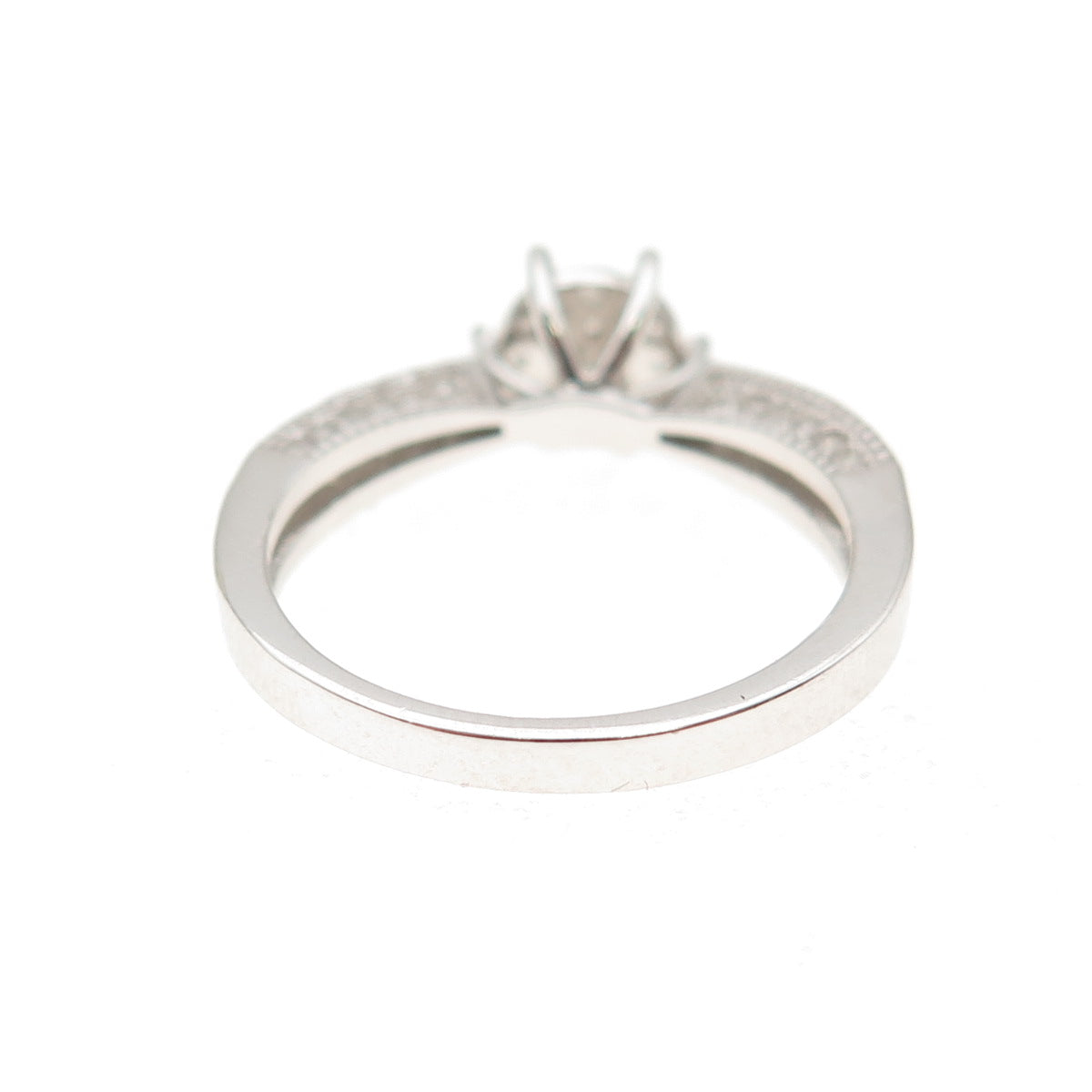 925 Sterling Silver Round-Cut C Z Engagement Ring Size 6.75