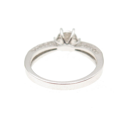 925 Sterling Silver Round-Cut C Z Engagement Ring Size 6.75