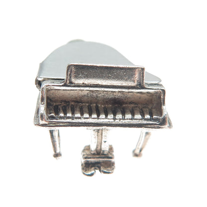 BEAU 925 Sterling Silver Vintage Grand Piano Locket Minimalist 3D Charm Pendant