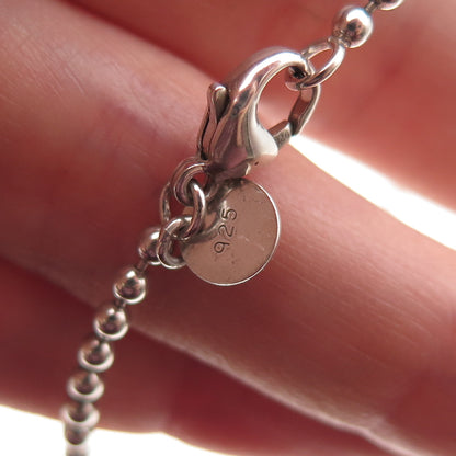 Tiffany & Co 925 Sterling Silver Vintage 2003 Tag Ball Beaded Chain Necklace 22"