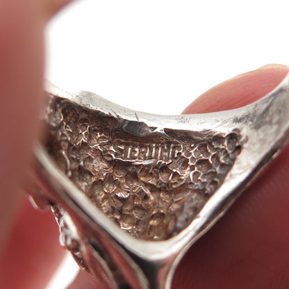 Harley-Davidson 925 Sterling Silver Vintage Eagle Oxidized Ring Size 6.75