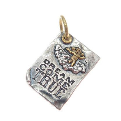 WAXING POETIC Sterling Silver 2-Tone Vintage Dream Come True Hammered Pendant