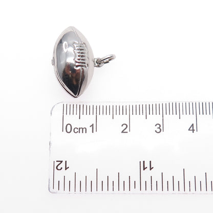 925 Sterling Silver Vintage Baseball 3D Charm Pendant