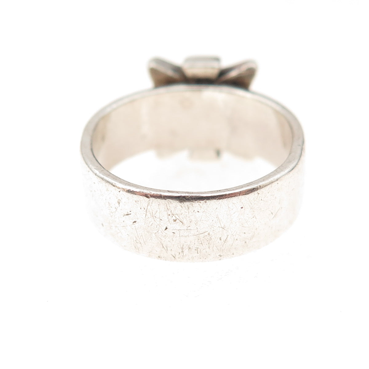 925 Sterling Silver Vintage Cross Oxidized Ring Size 5.75