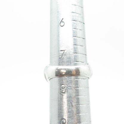 925 Sterling Silver Vintage Ribbed Ring Size 7.75