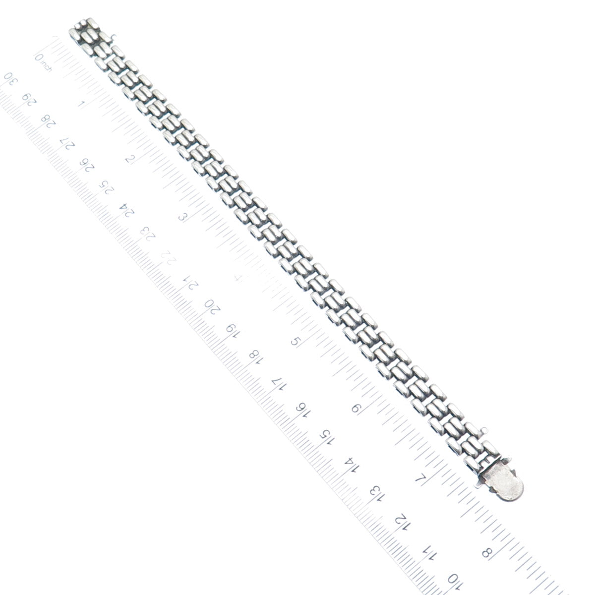 KOLLMAR JOURDAN 835 Silver Vintage Panther Link Bracelet 7"