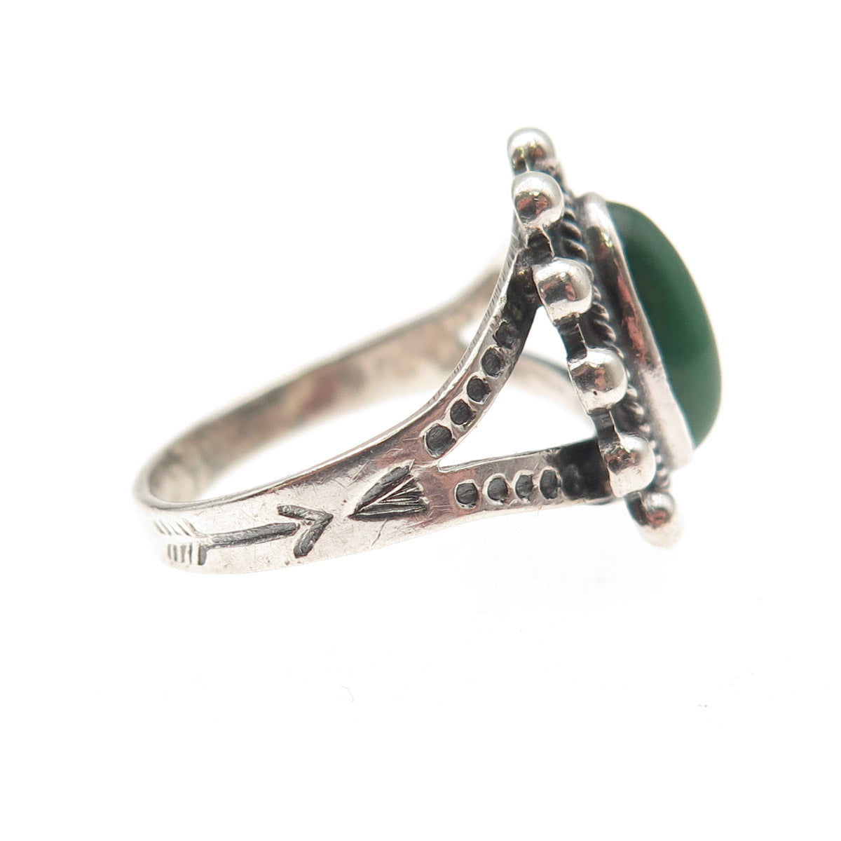 Old Pawn Sterling Silver Vintage Southwestern Royston Turquoise Ring Size 5.5