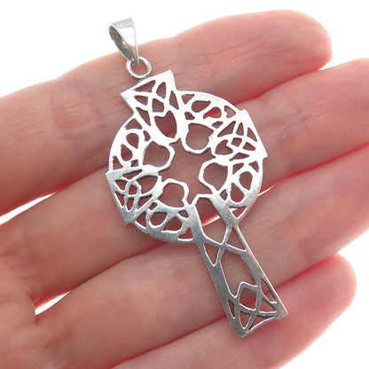 925 Sterling Silver Vintage Celtic Cross Pendant