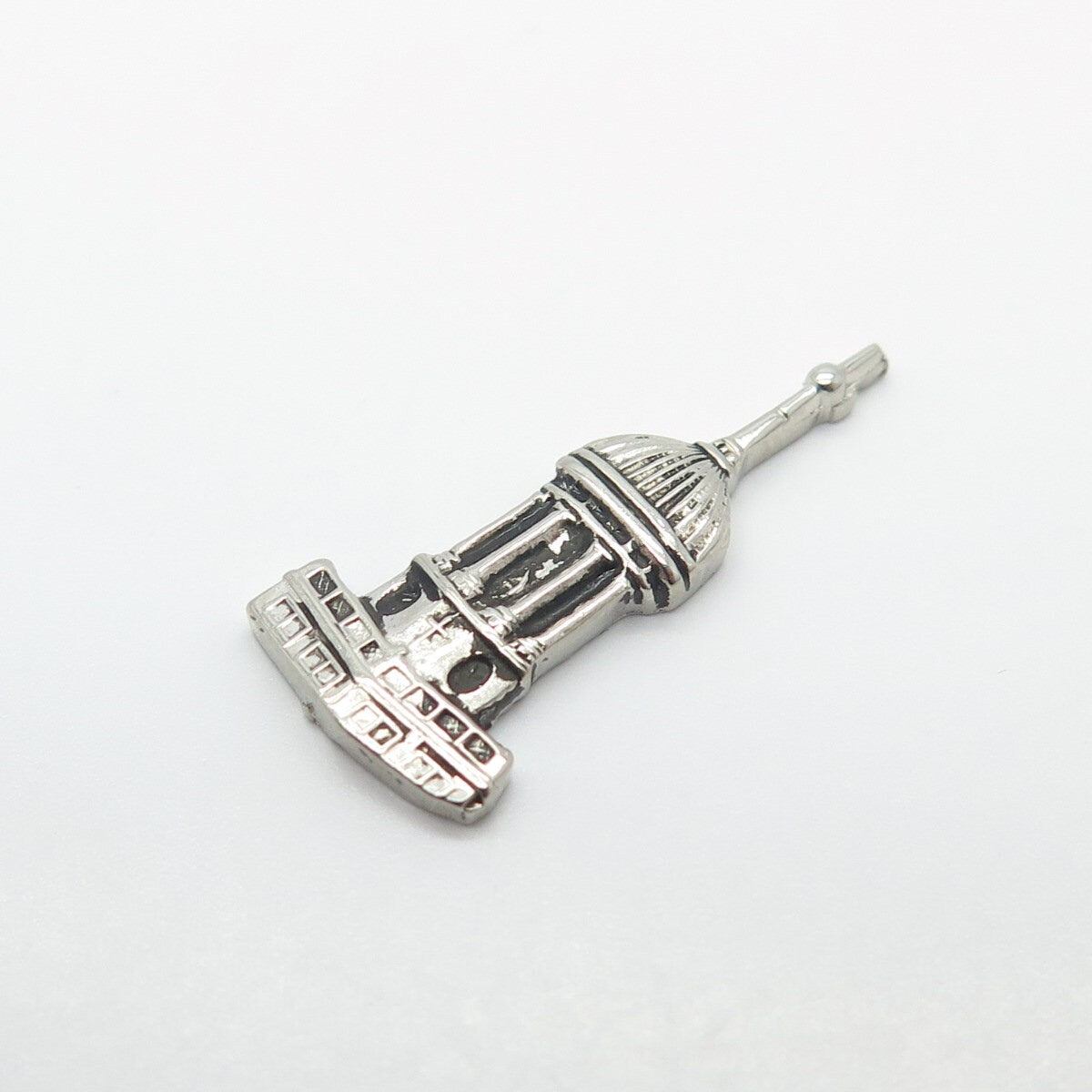 925 Sterling Silver Vintage Church Pendant