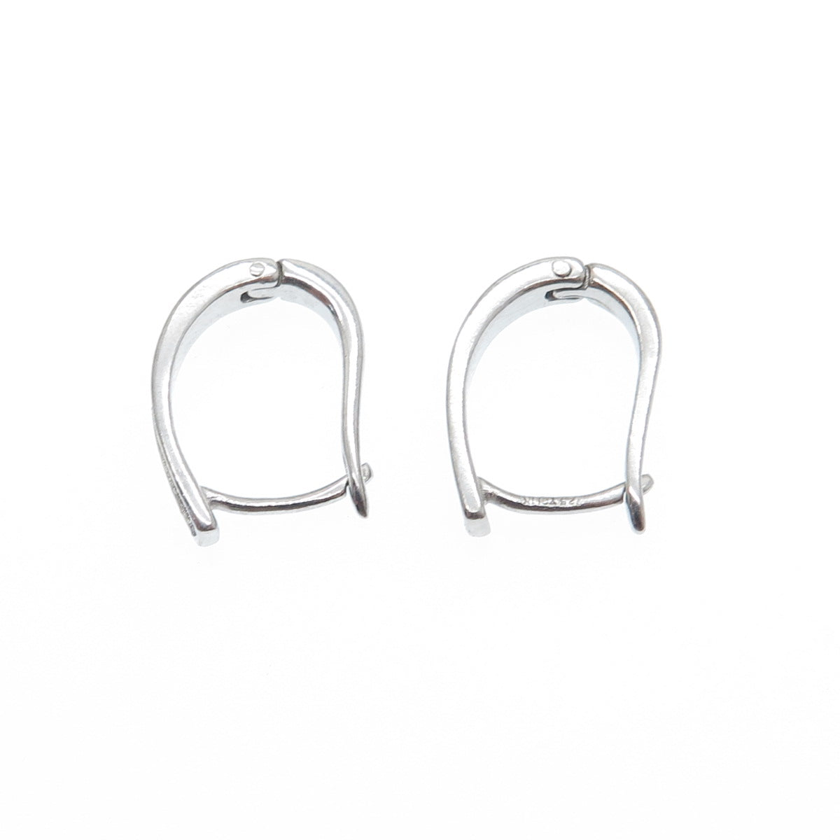 925 Sterling Silver Diamond-Illusion Hoop Earrings