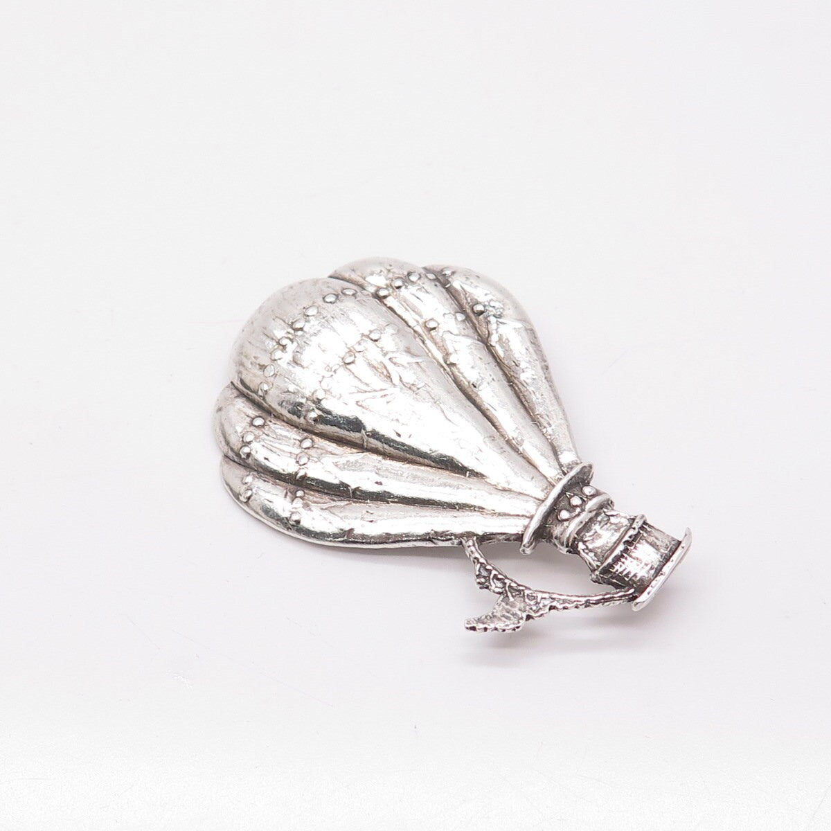 925 Sterling Silver Antique Parachute Pin Brooch