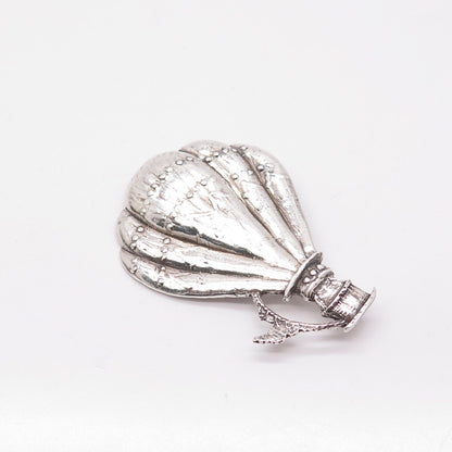 925 Sterling Silver Antique Parachute Pin Brooch