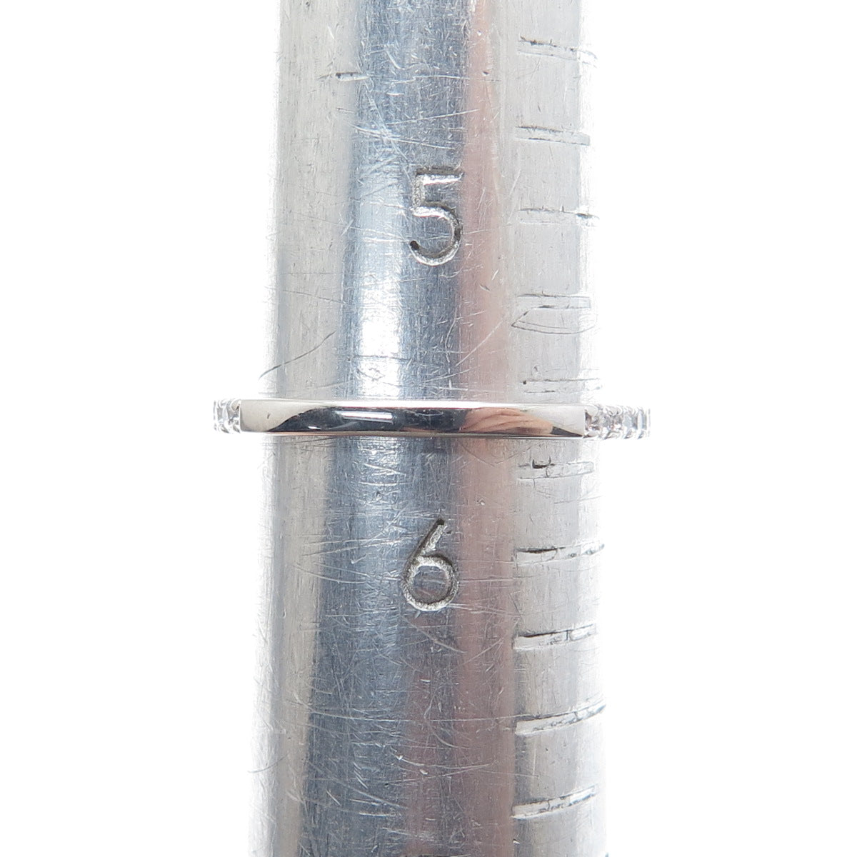 925 Sterling Silver Oval & Round-Cut Shaped C Z Engagement Ring Size 5.75