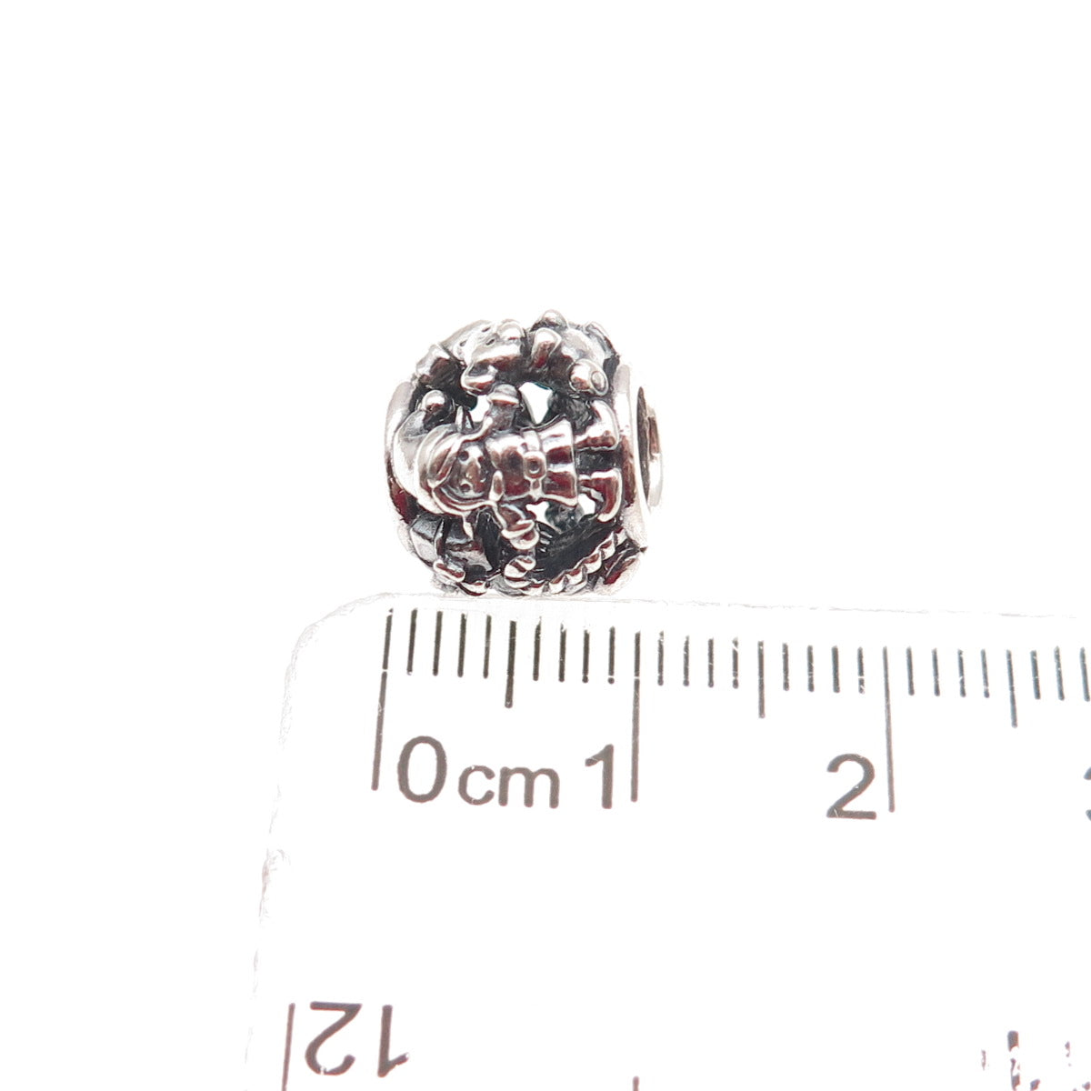 Pandora 925 Sterling Silver Santa's Elves Slide Bead Charm