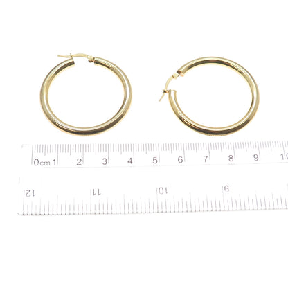 925 Sterling Silver Gold Plated Hoop Earrings