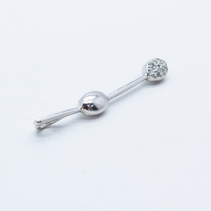 925 Sterling Silver C Z Slide Pendant