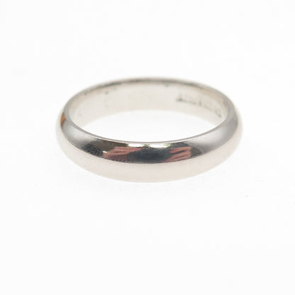 925 Sterling Silver Vintage Classic Wedding Band Ring Size 6.25