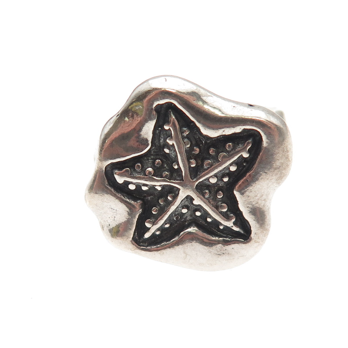 Didae 925 Sterling Silver Vintage Israel Starfish Oxidized Ring Size 7