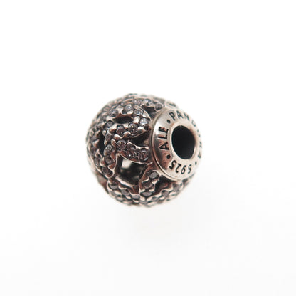 Pandora 925 Sterling Silver C Z Essence Appreciation Slide Bead Charm