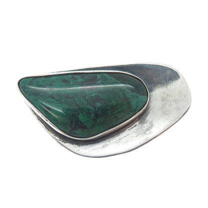 935 Silver Vintage Israel Real Eilat Modernist Oxidized Pin Brooch / Pendant